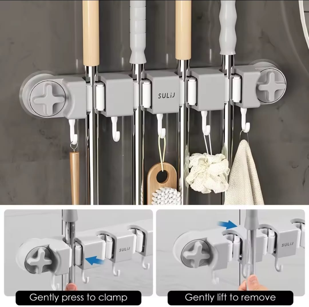 Non Slip Wall Mounted Mop Holder