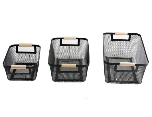 3 Pc Portable Modern Rectangular Metal Pantry