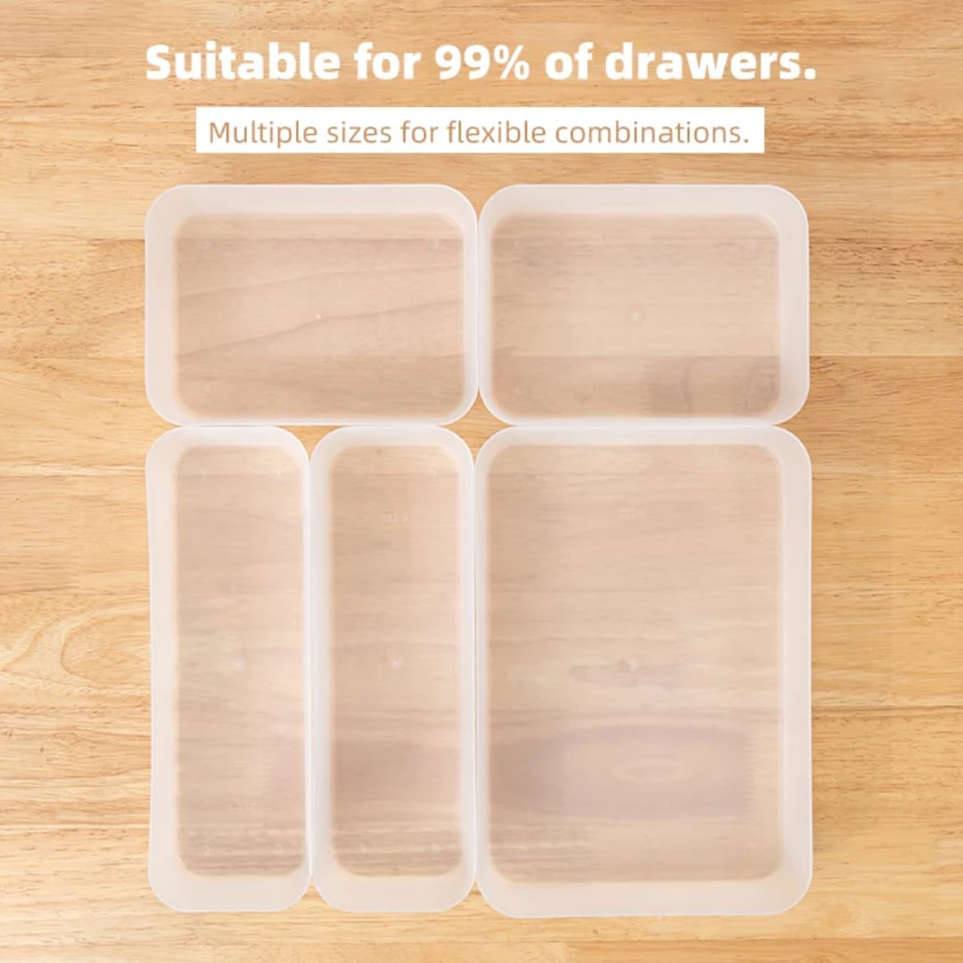 4 Pc Multi Size Drawer Storage