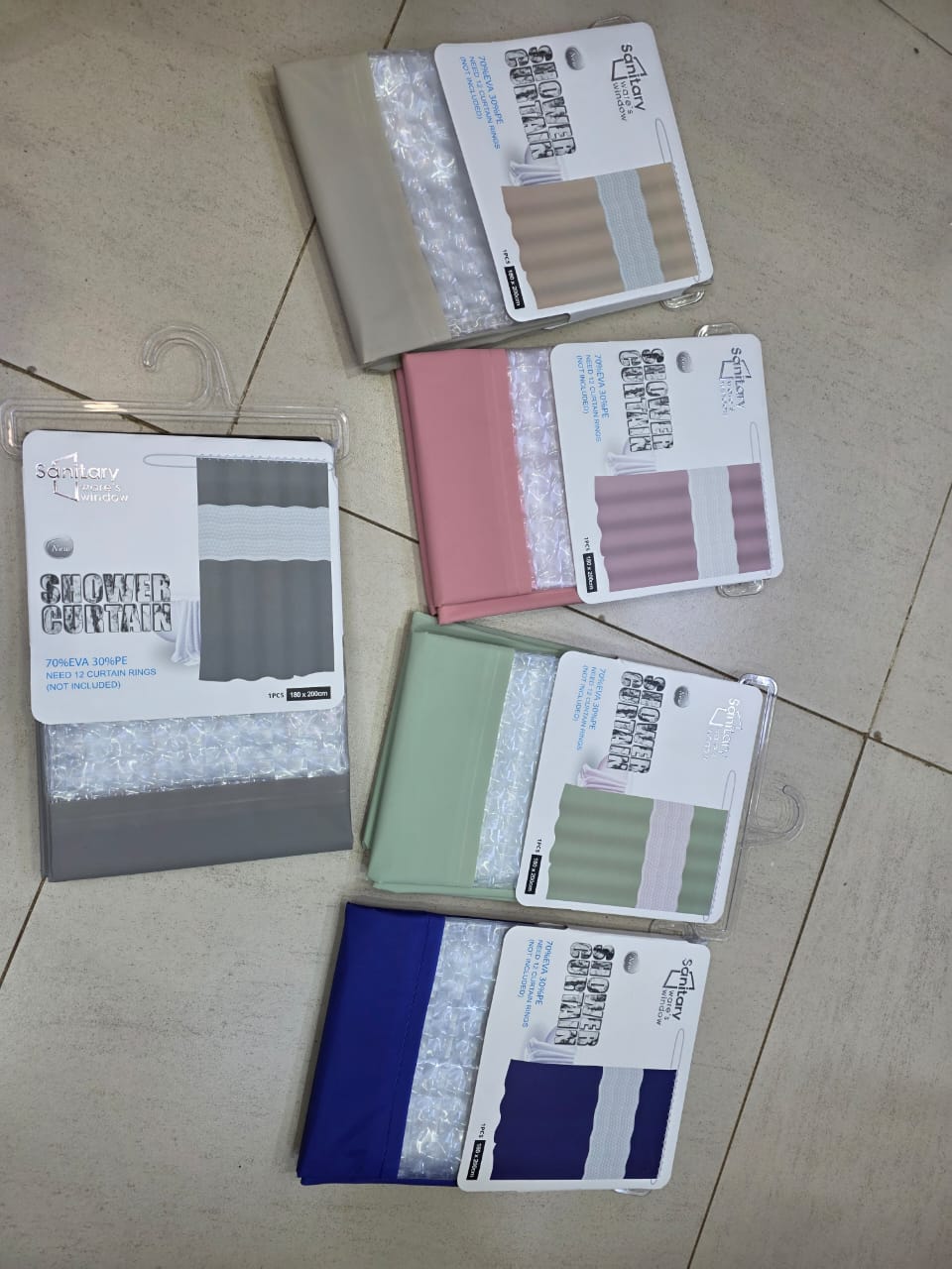 Polyester Waterproof Bath Shower Curtain