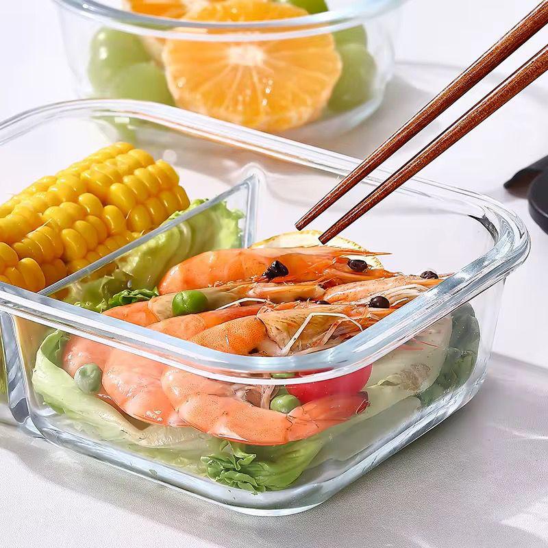 Partitioned Glass Food Containers