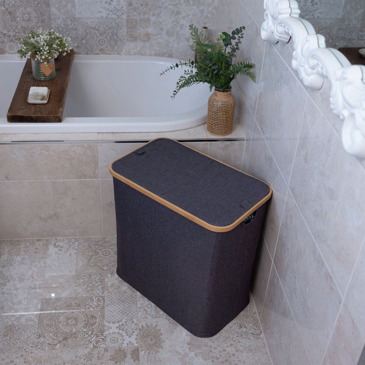 Bamboo Laundry Storage Hamper