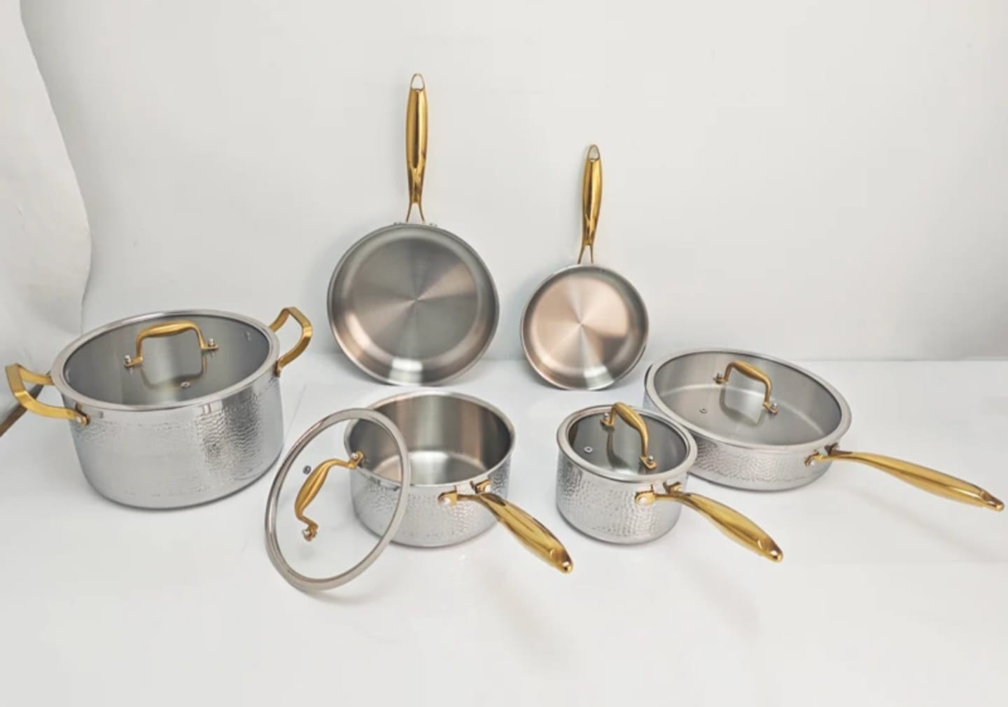 10 PCS Stainless Steel Cookware Set