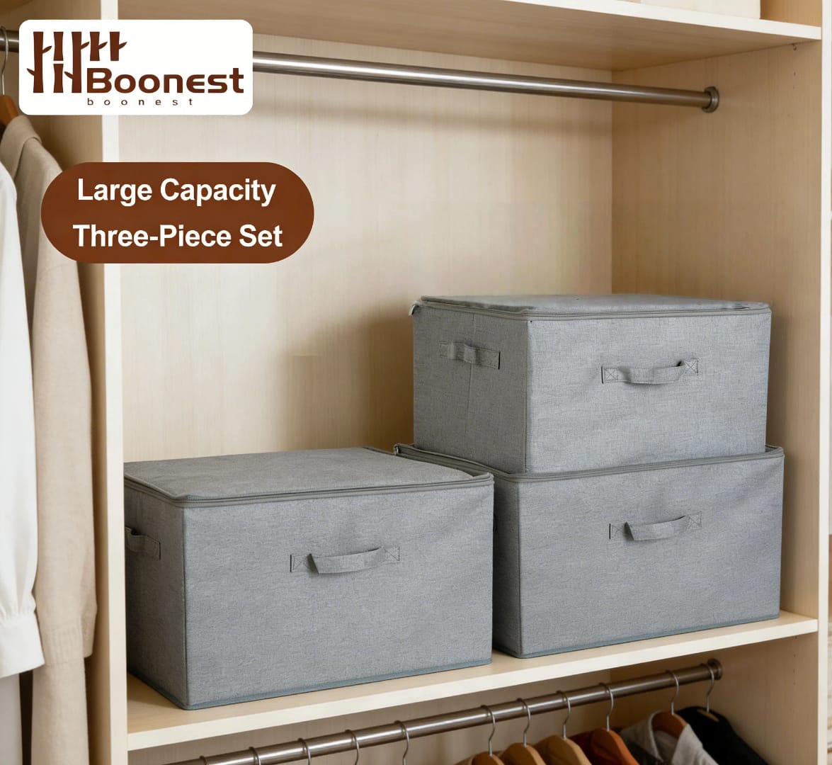 Double Zipper Clothes Storage Organizer