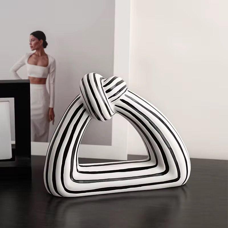 Black & White Stripes Abstract Home Decoration