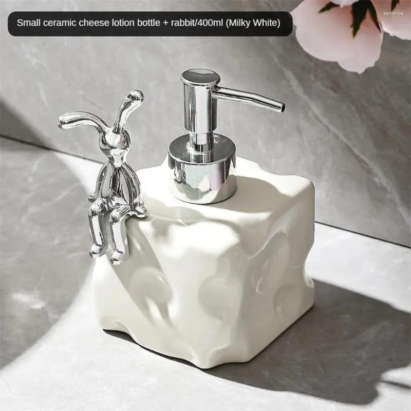 Rabbit Cheese Ceramic Liquid Soap Dispenser