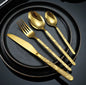 18pcs Hammered Cutlery Stainless Steel Set