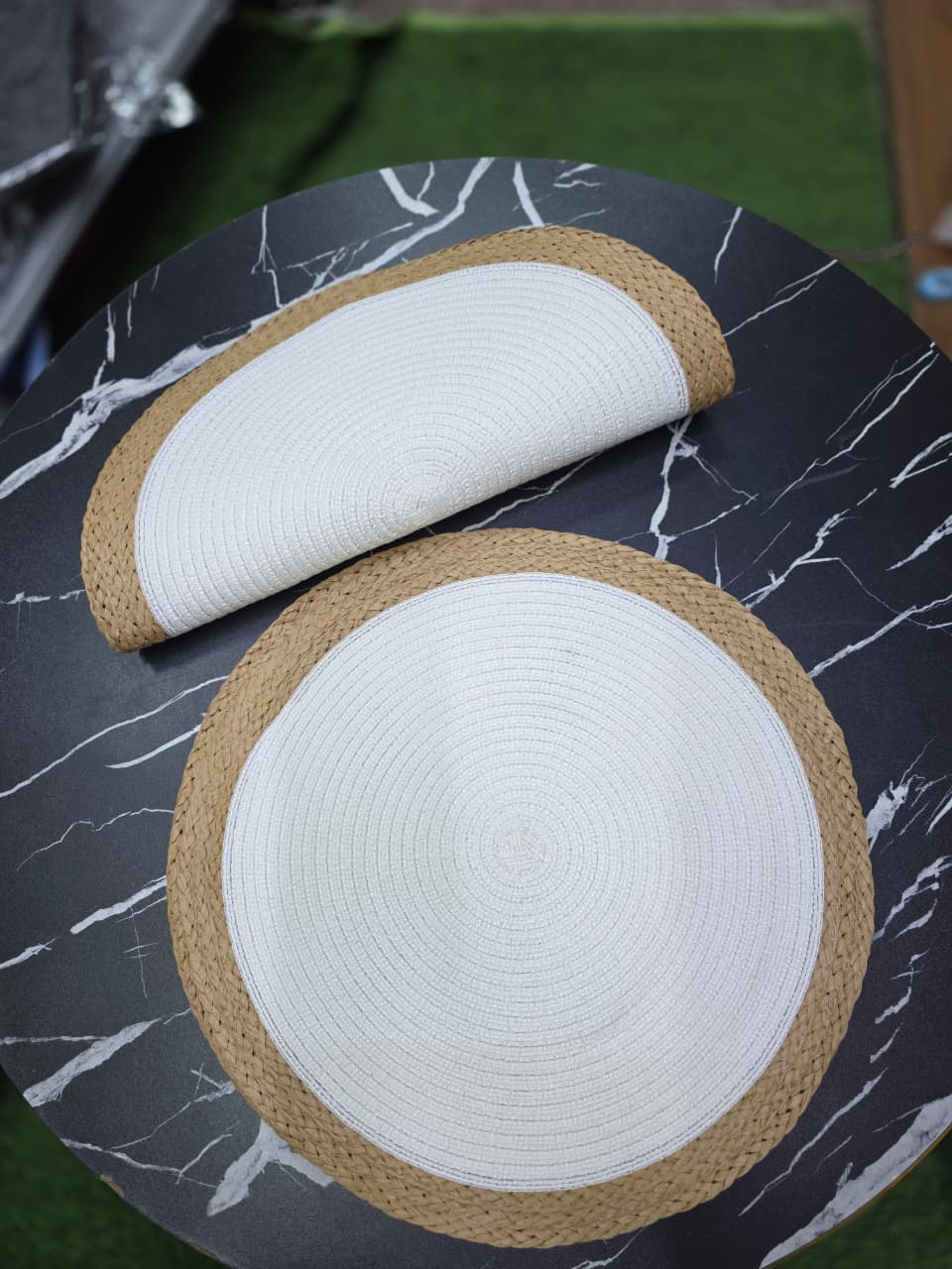 6pcs Round Elegant Braided Table Mats