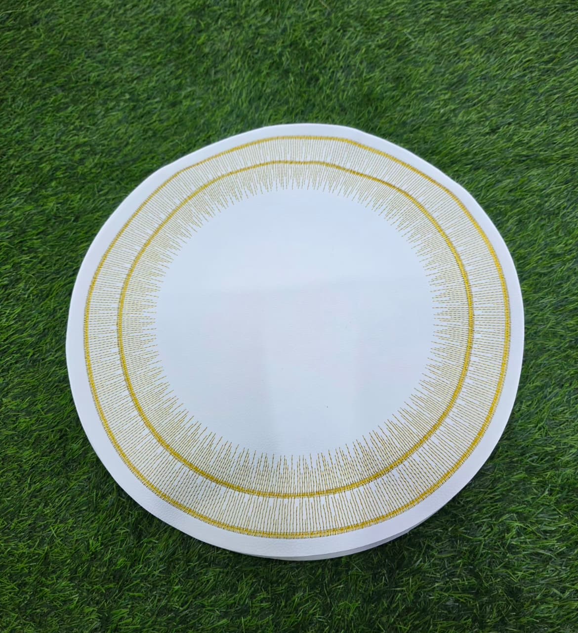 6pcs Modern Round Faux Table Mats for Dinning