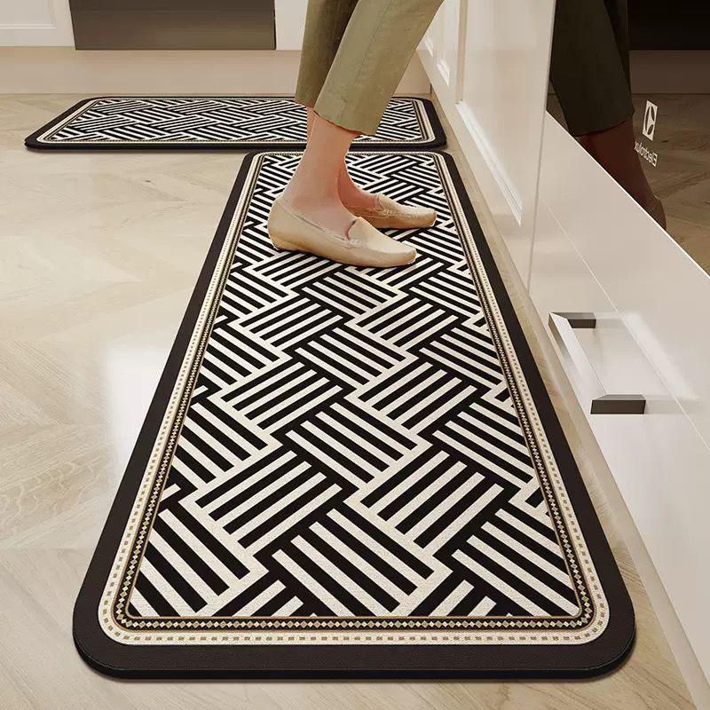 2 Pcs Set Rubber Kitchen Mats