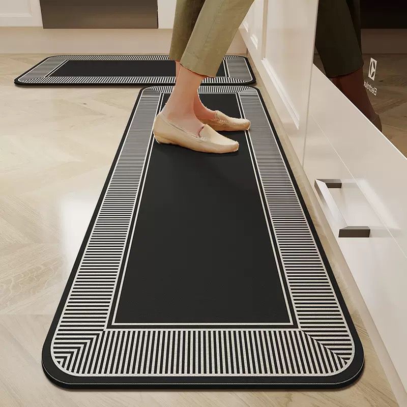 2 Pcs Set Rubber Kitchen Mats