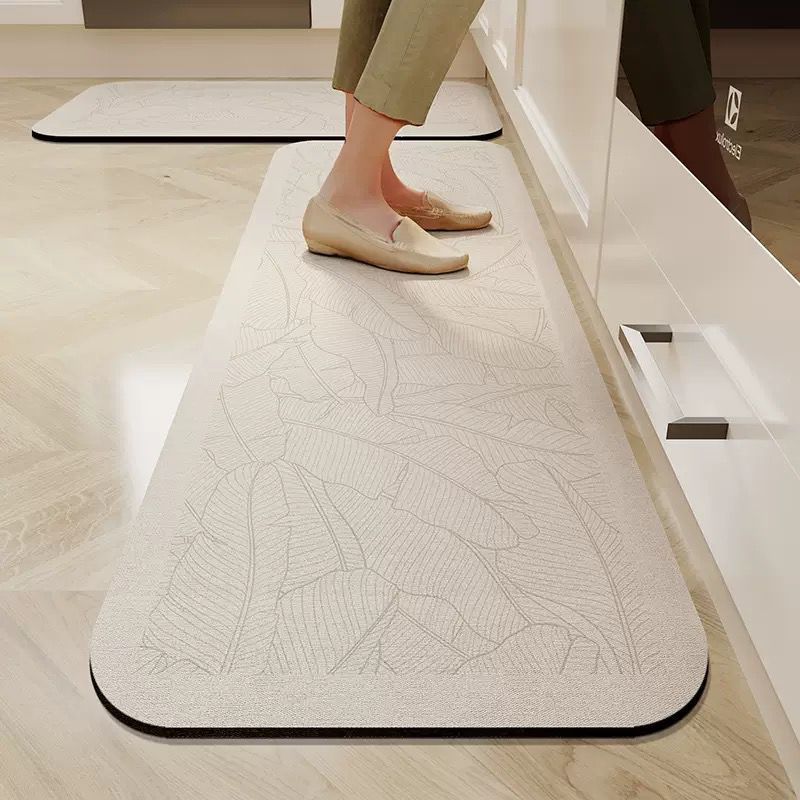 2 Pcs Set Rubber Kitchen Mats