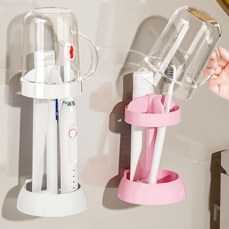 Adjustable Toothbrush Holder with Gargle Cup