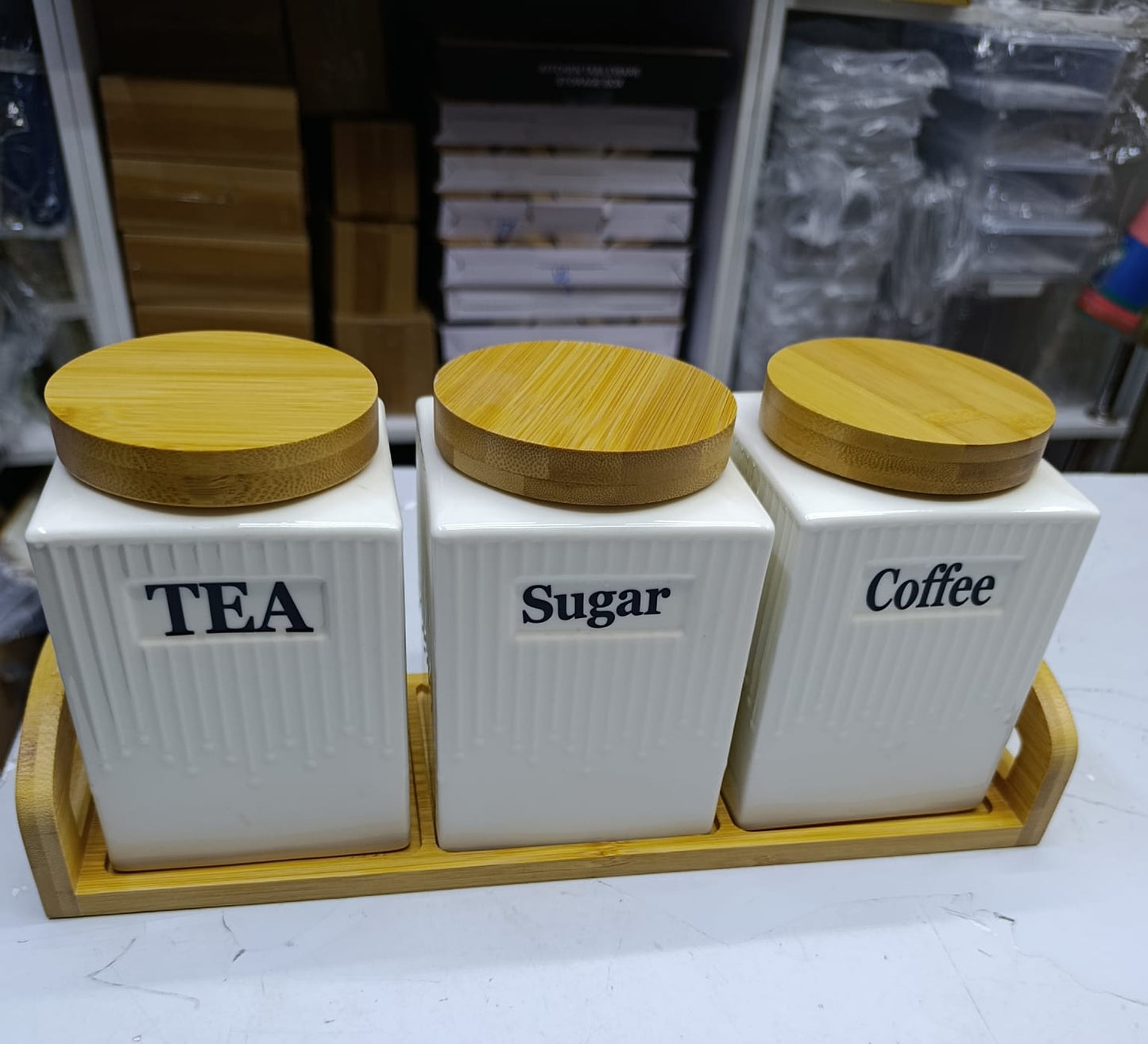 3pc Ceramic Canister Set