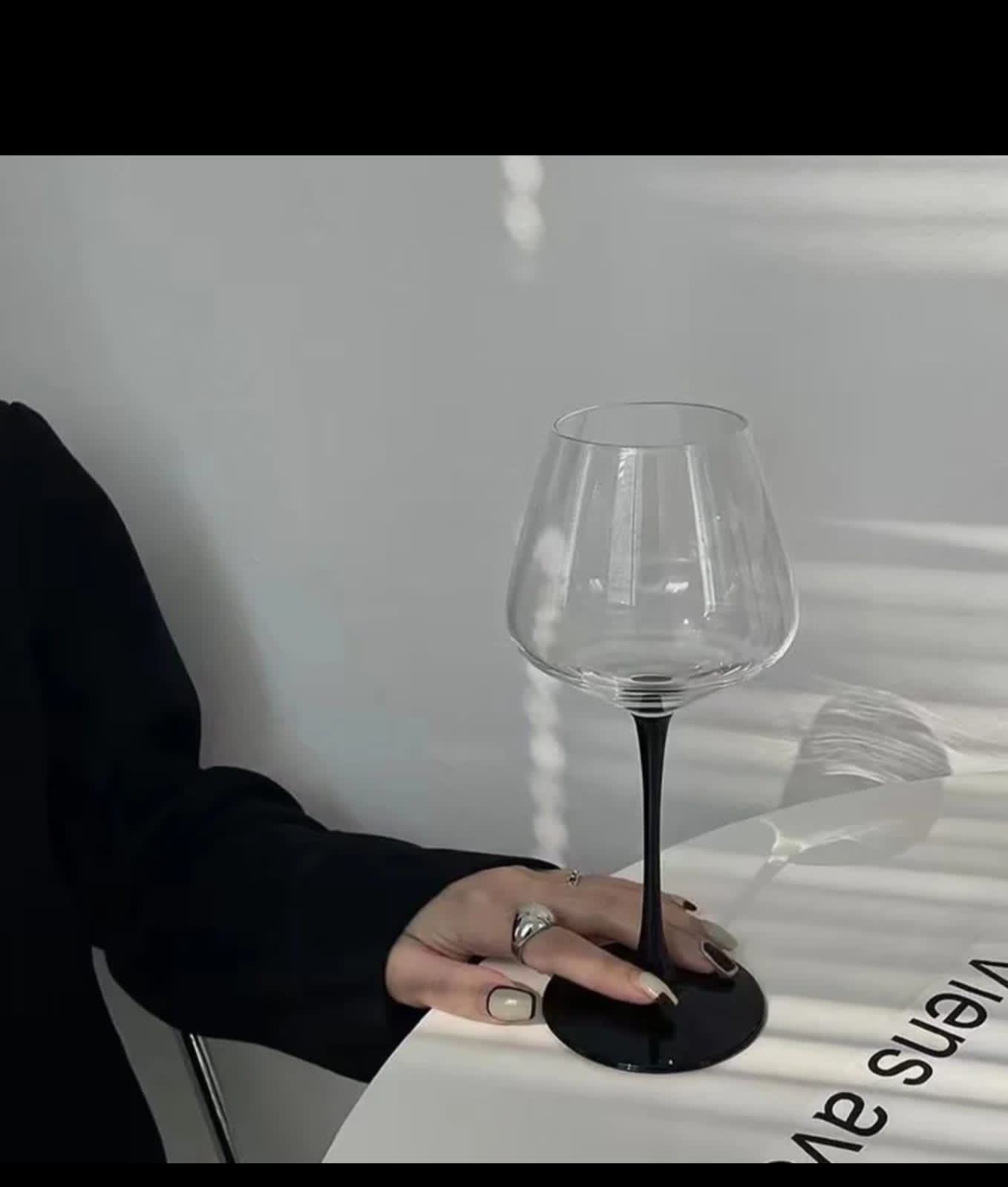 6pcs Burgundy Crystal Wine Glass