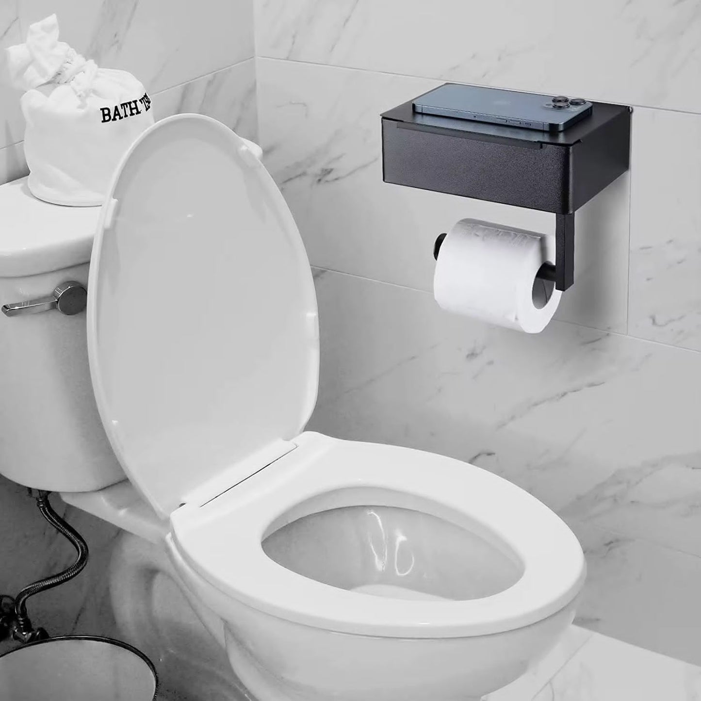 Toilet Paper Holder with Storage Box
