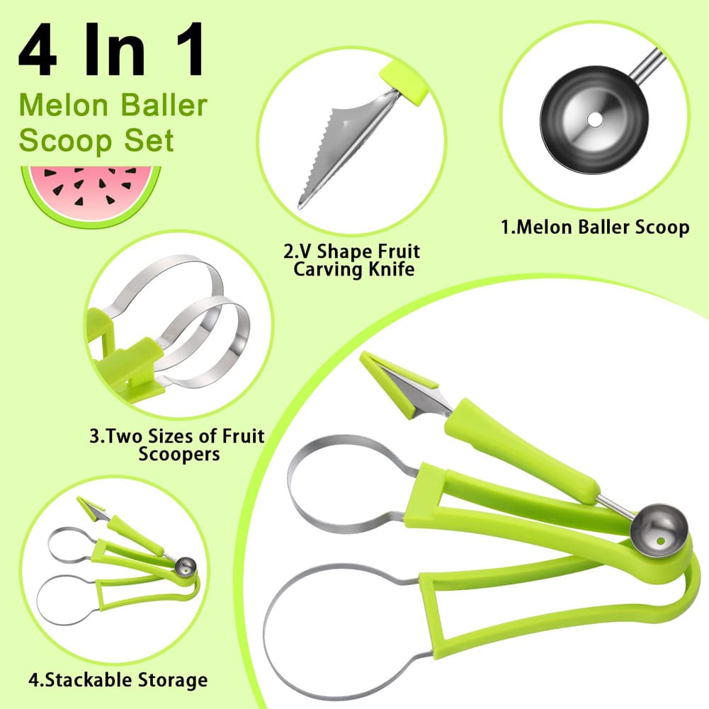 4 in 1 Watermelon Slicer Cutter Scoop Fruit
