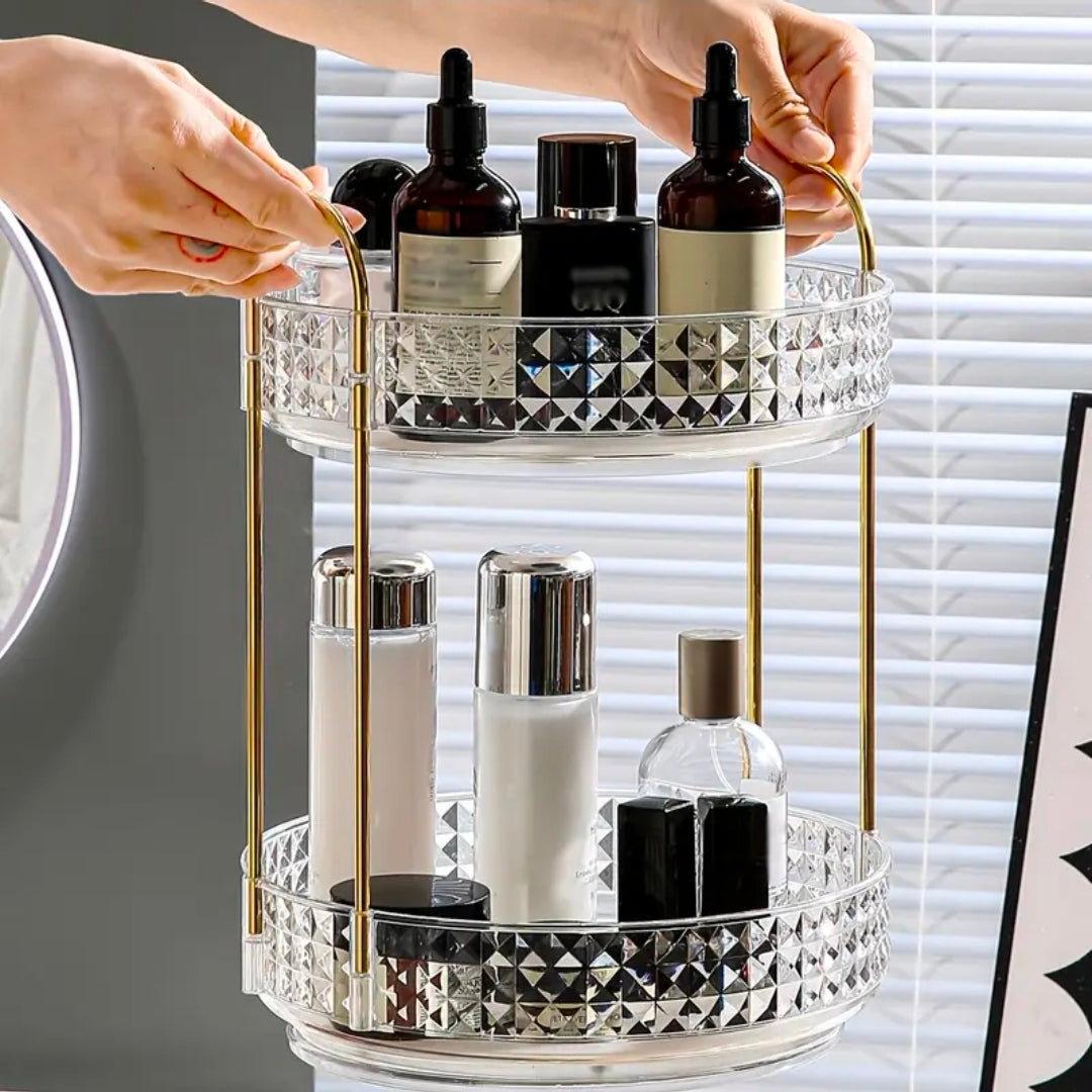 360° Rotating Makeup Storage Rack