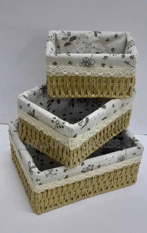 3in1 Weaved Basket Organizer