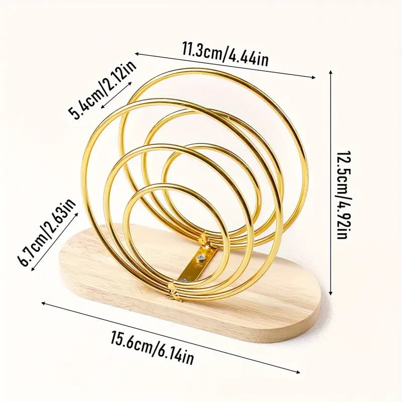 Metallic Hemisphere Bamboo Base Serviette Holder