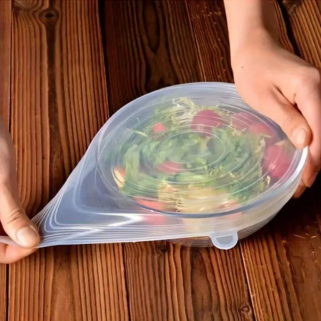 6 PCS Reusable Silicone Covers Caps