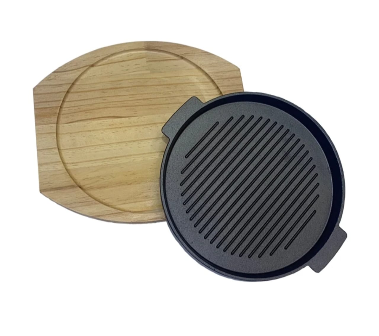 Thickened Round Cast iron Sizzling Grill pan