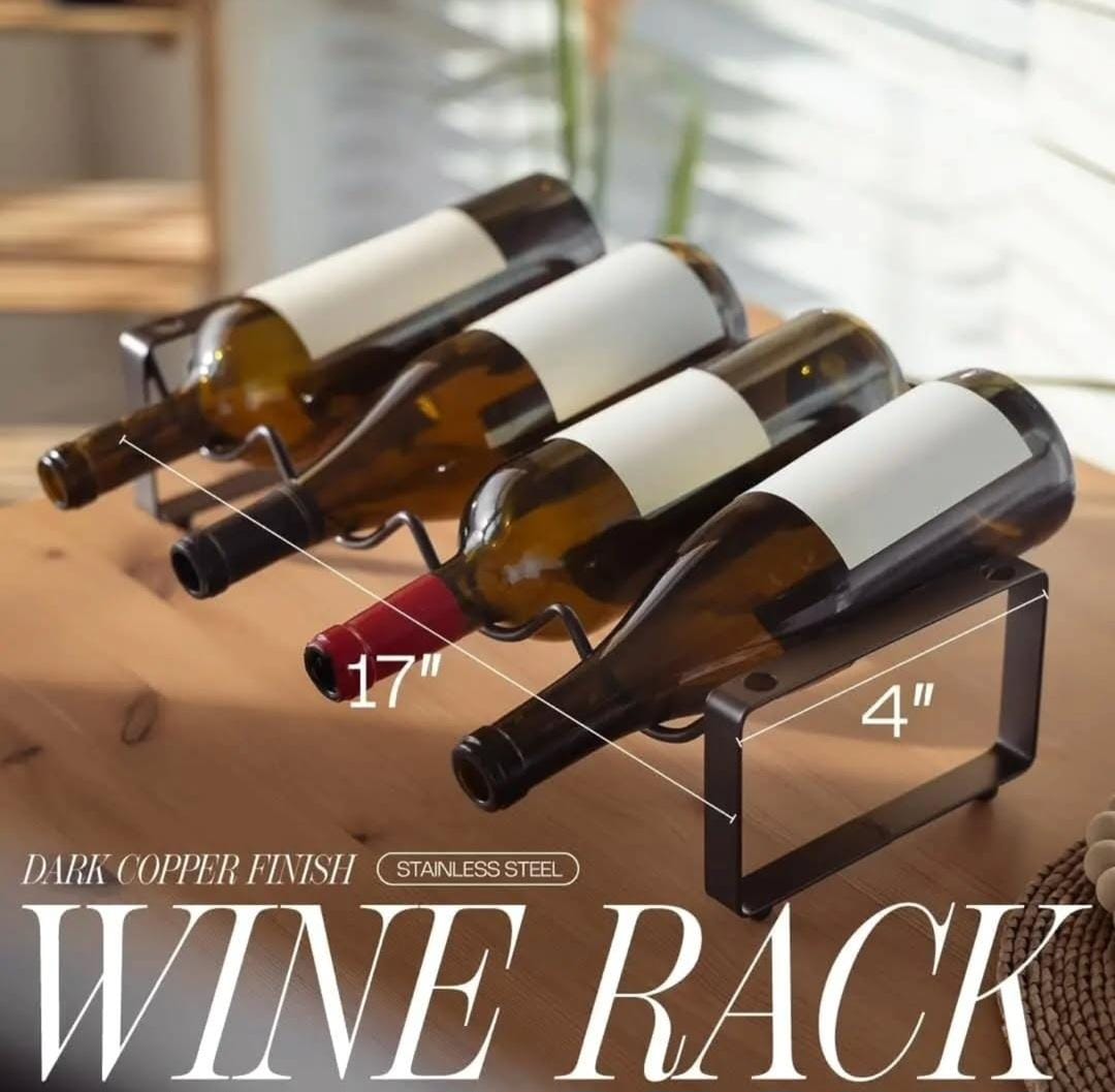 4slot Metallic carbon wine holder