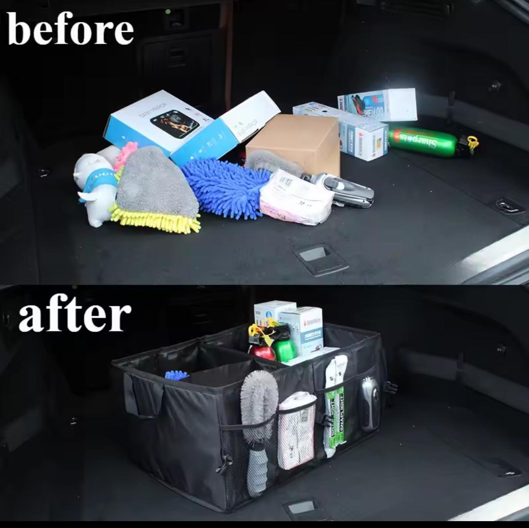 PREMIUM  HEAVY DUTY CAR BOOT ORGANIZER WITH LID