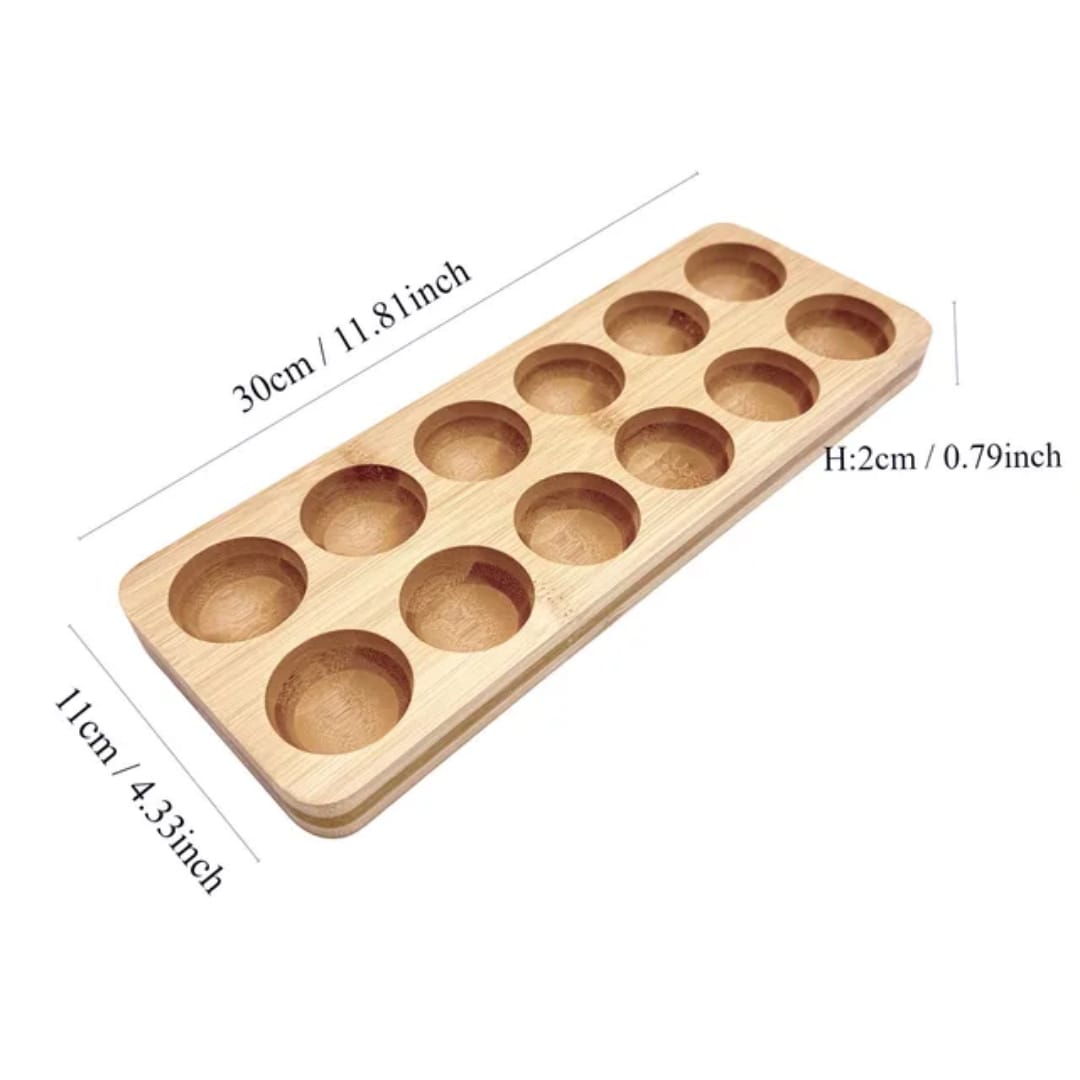 12pc Wood Egg Holder