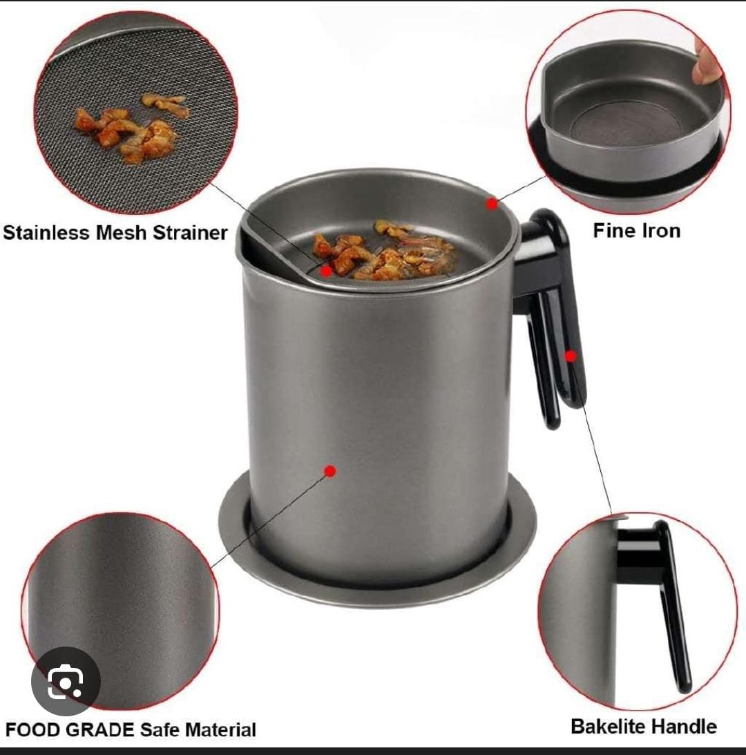 Metallic black 1.5 Oil  sieve