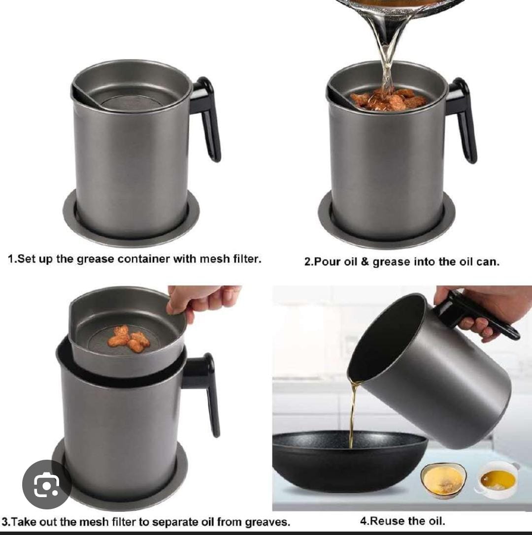 Metallic black 1.5 Oil  sieve