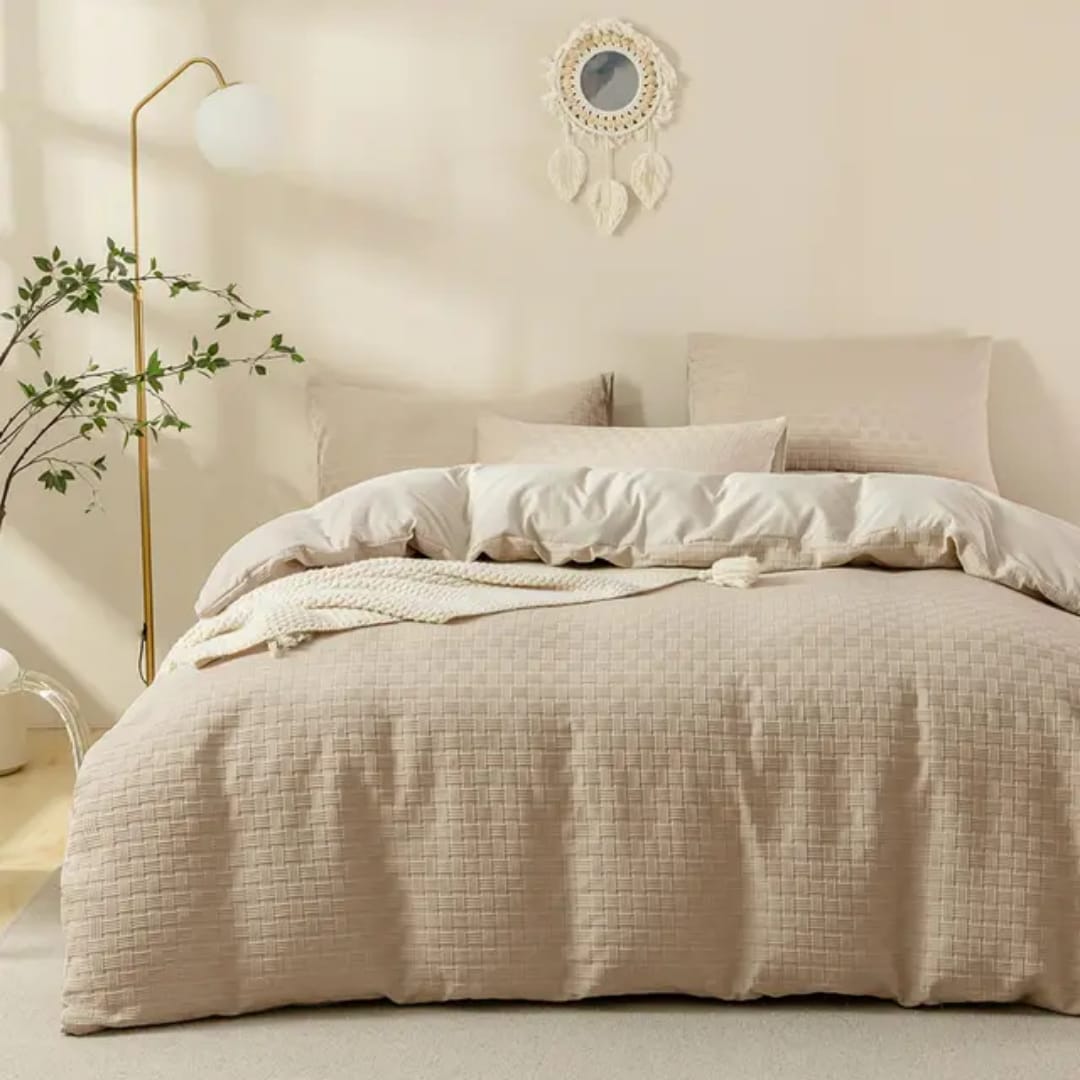 220*240cm waffle duvet cover set