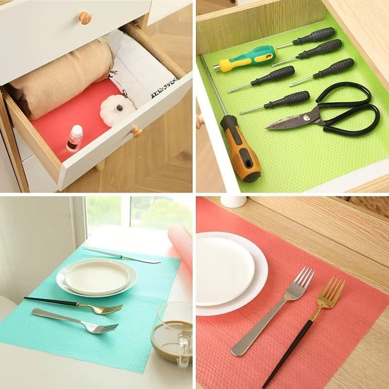 4PCS EVA Waterproof Refrigerator Liner Mat