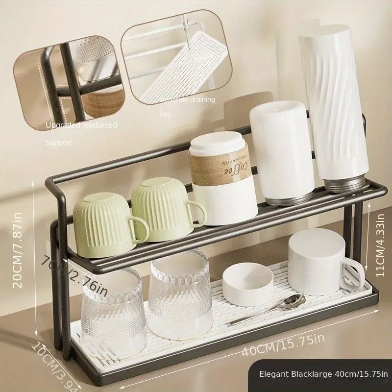 Space saving double-layer storage rack