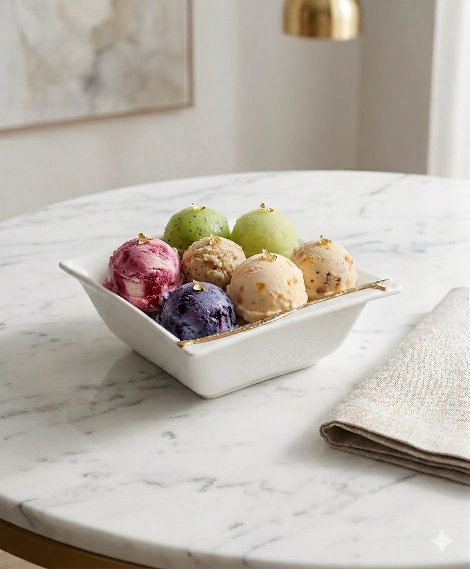 6pc Fancy Shapely With Lines Bowl