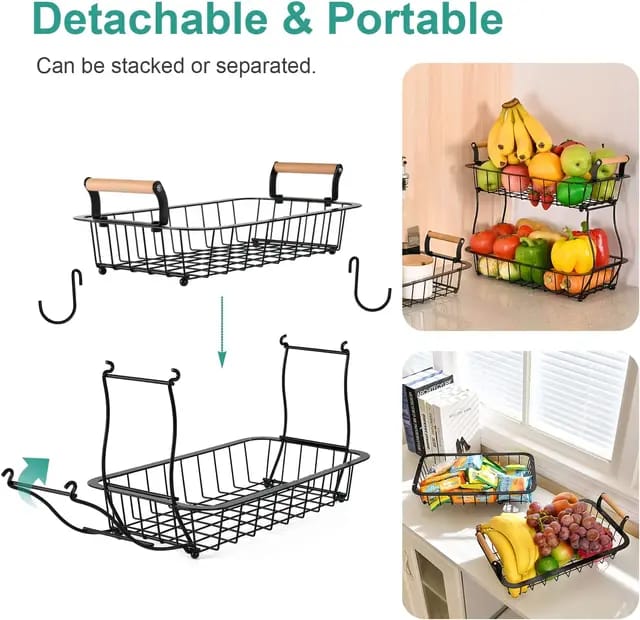 2 tier detachable Nordic metallic