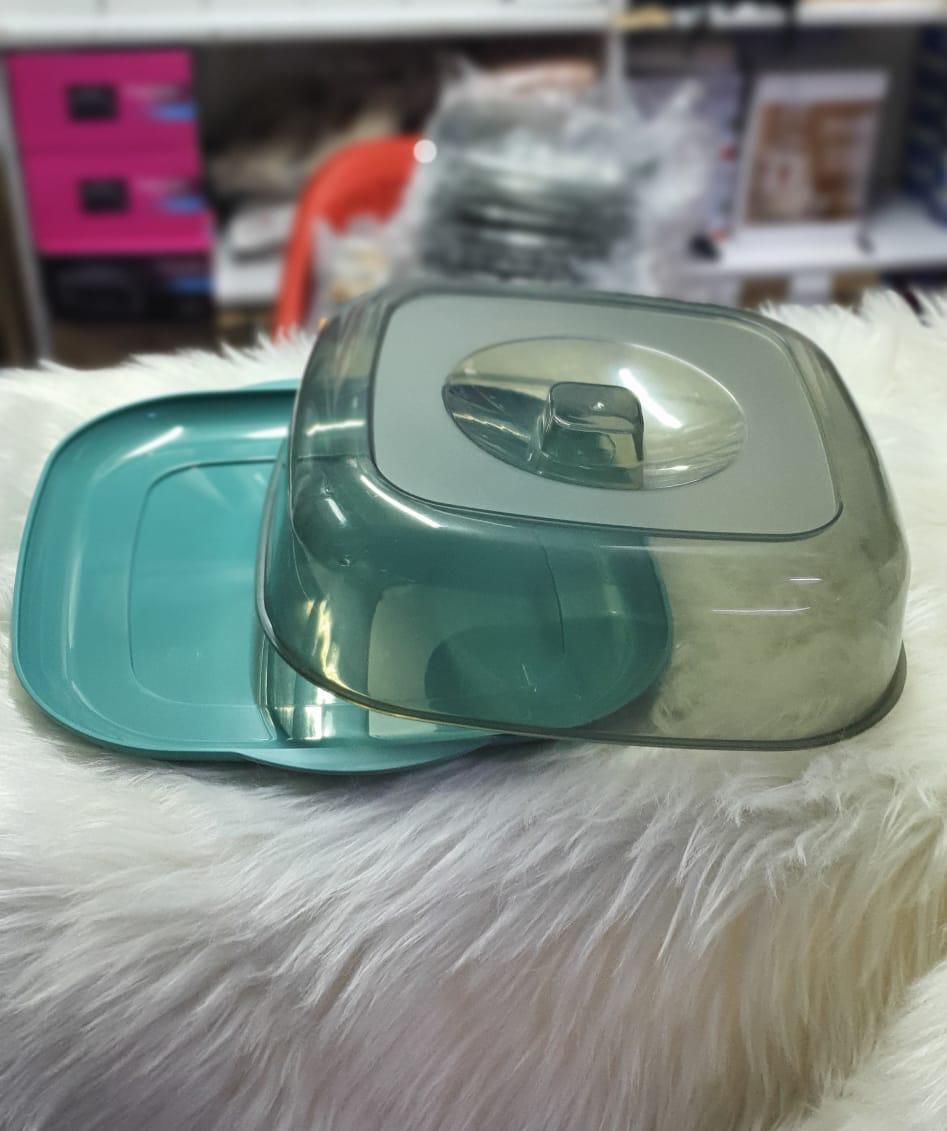 Square Acrylic Clear Food cover with base dish Microwavable