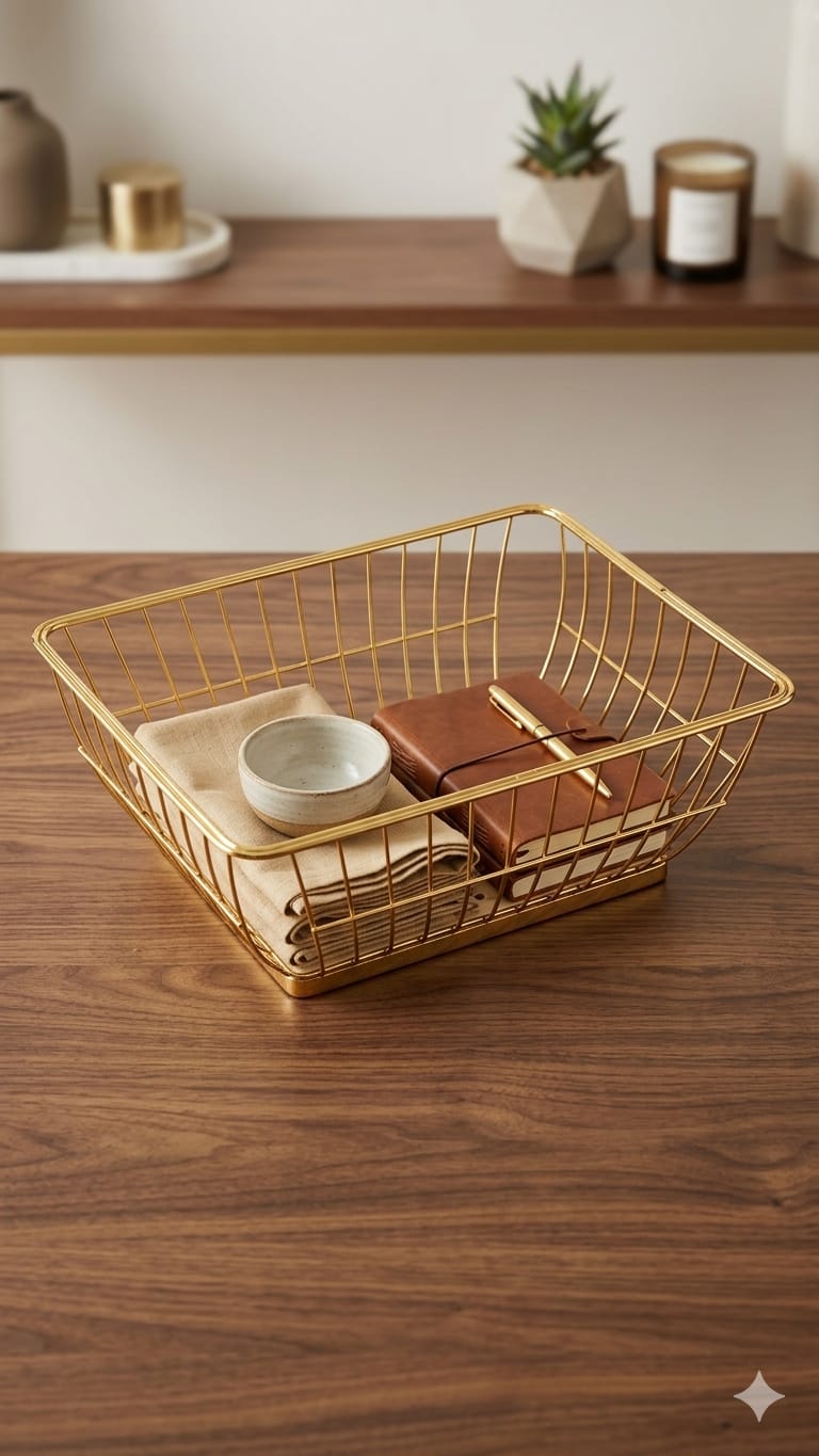 Bamboo Rectangle Fruit Basket