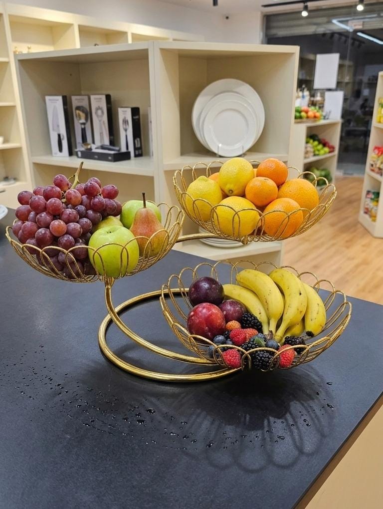 3Tier Fruit Basket Stand Fruit Tray Storage Tray