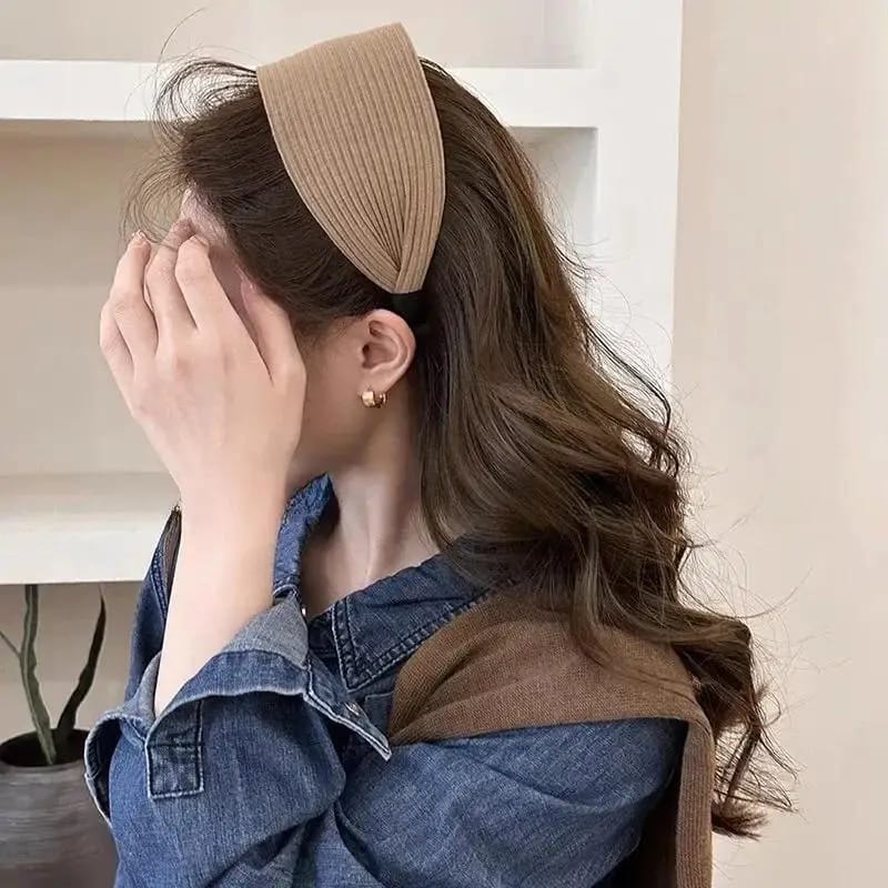 1pc Anti-slip ribbed elastic hairband