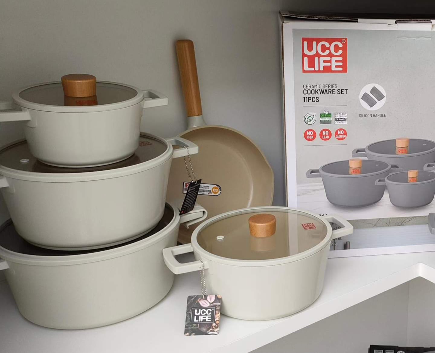 11pcs Ceramic Series Cookware set.