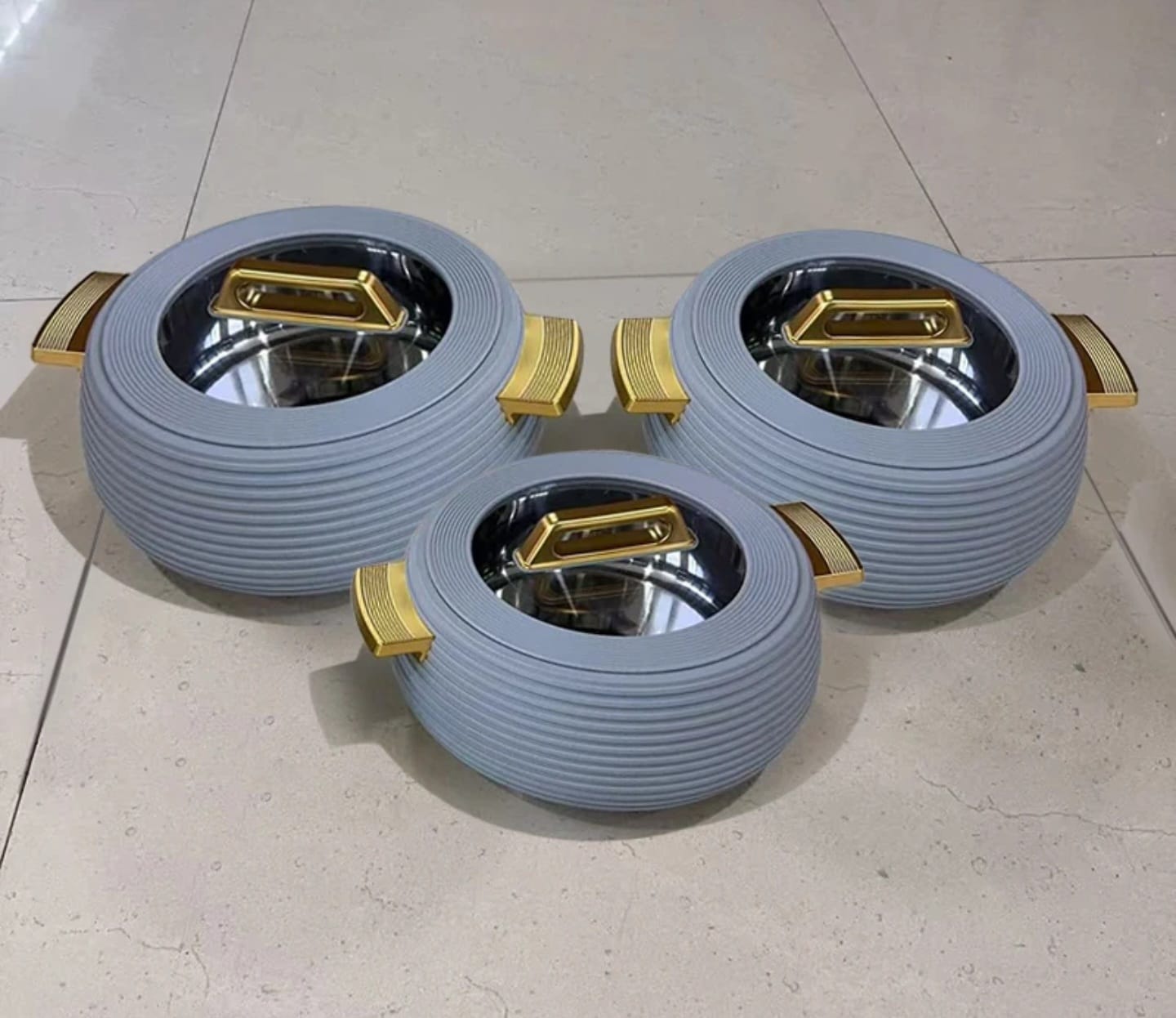 3pcs Ribbed insulated Food-grade warmer / Hotpots