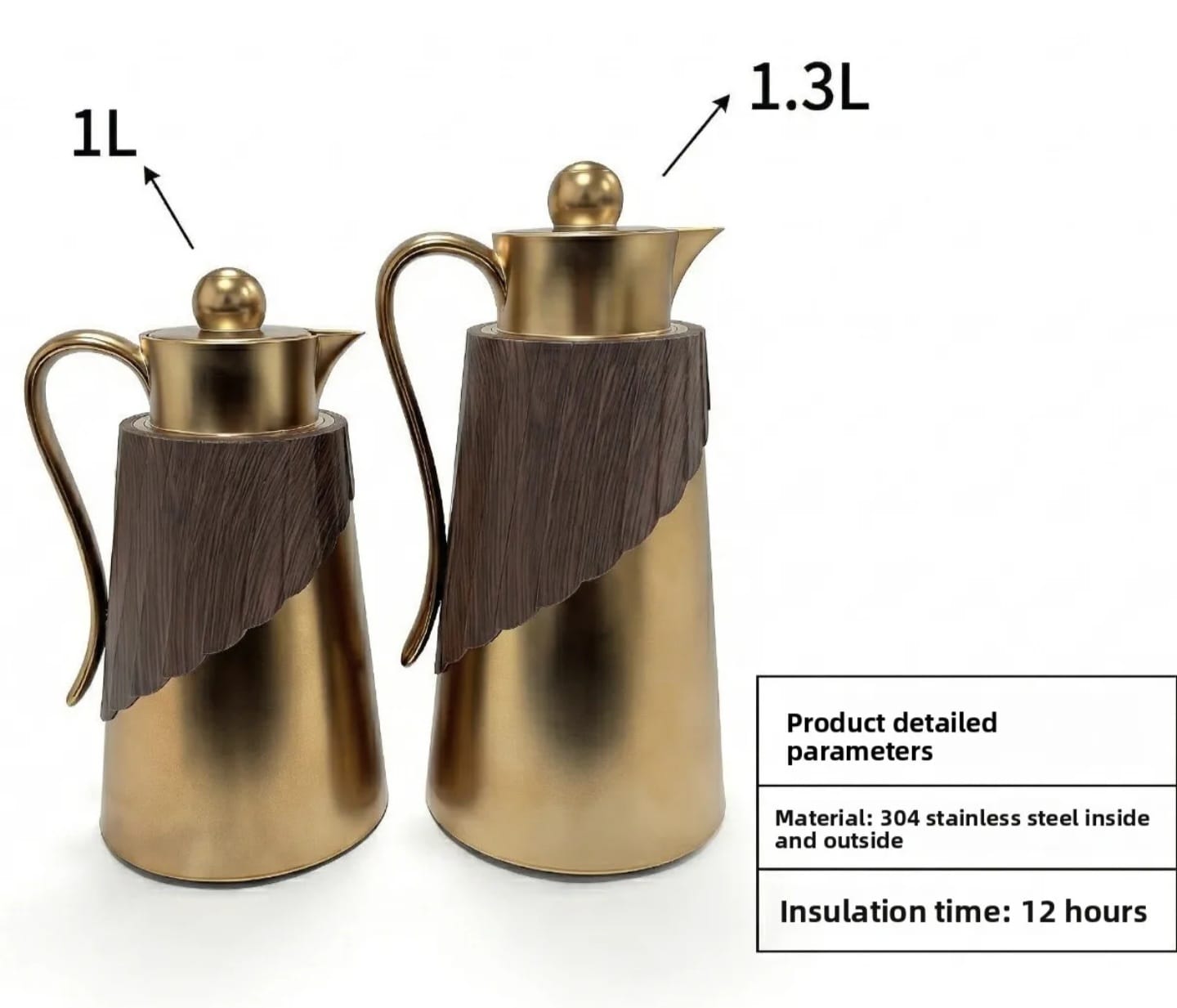 Forever Gold Luxury Thermal Flask Set - 2PCS