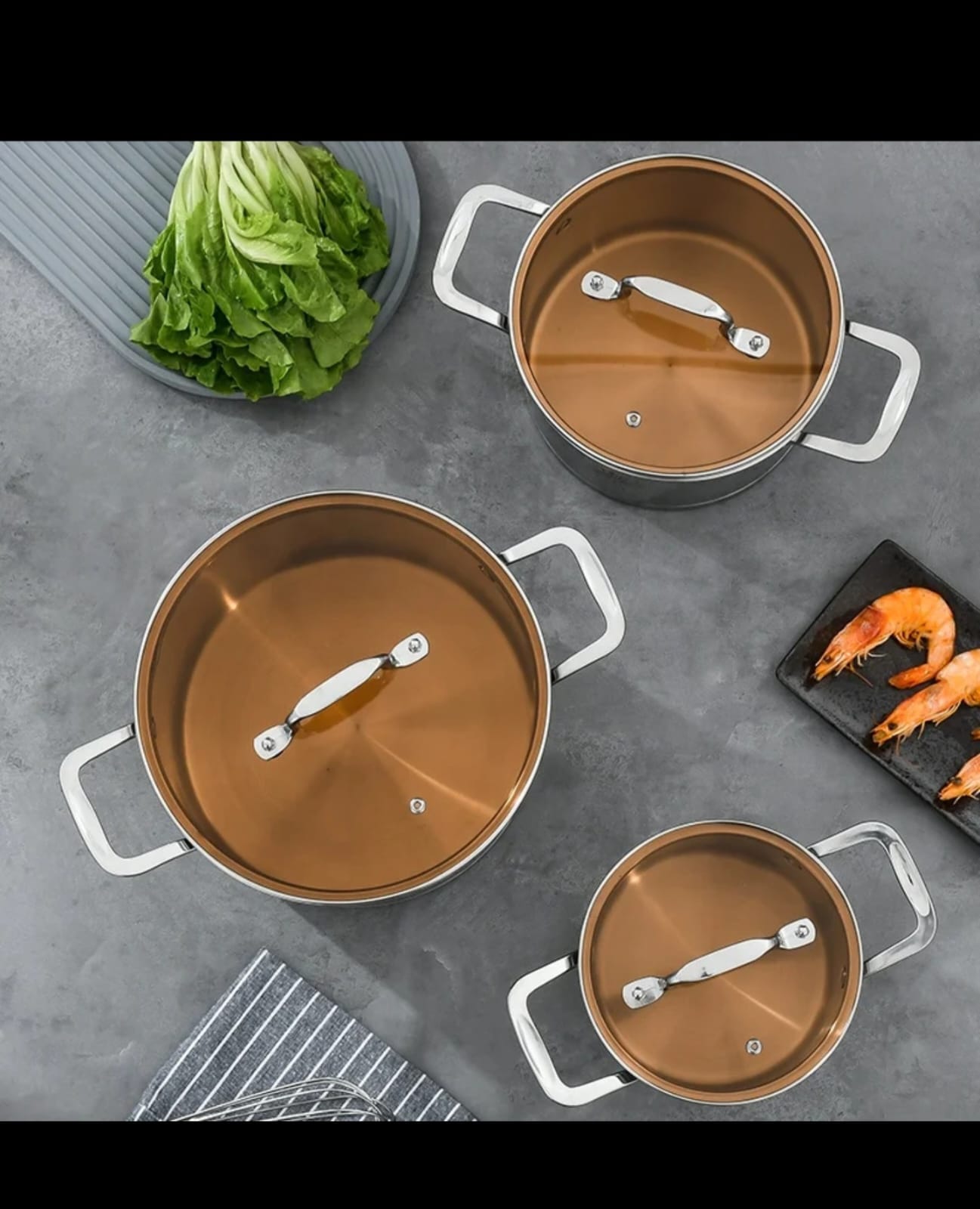 6-Piece Premium Stainless steel cookware set