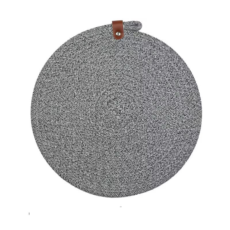 6pcs Round cotton rope woven non slip heat resistant table mat
