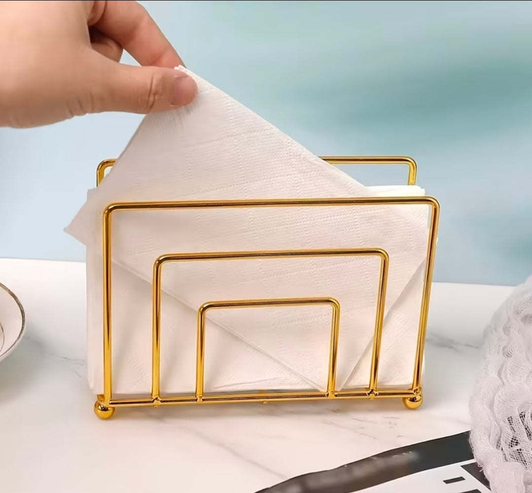 Modern minimalist style metallic serviettes holder