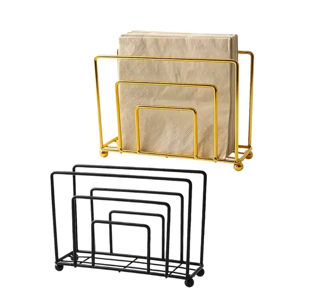 Modern minimalist style metallic serviettes holder