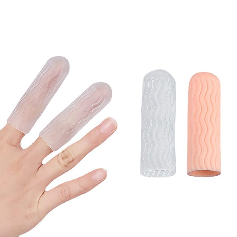 5 Pcs Silicone Anti-slip Finger Cover Toe Tube Finger Protector Sleeve