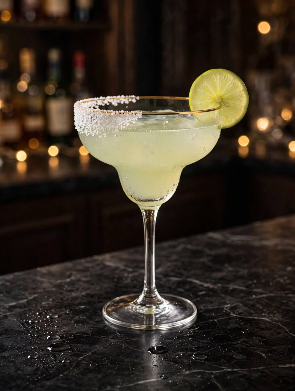High quality Gold Rim Margarita / Coupe Glass
