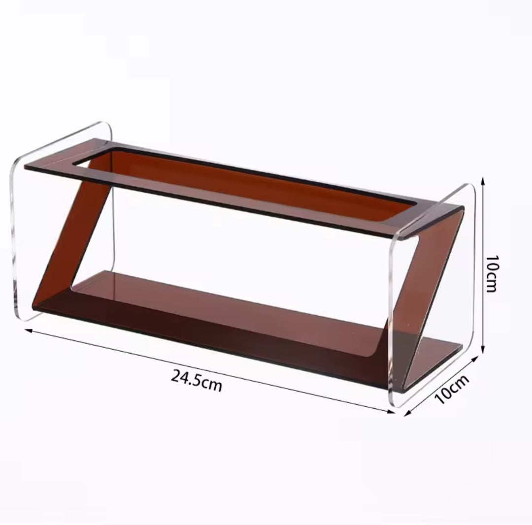 High quality acrylic remote holder. Clear brown